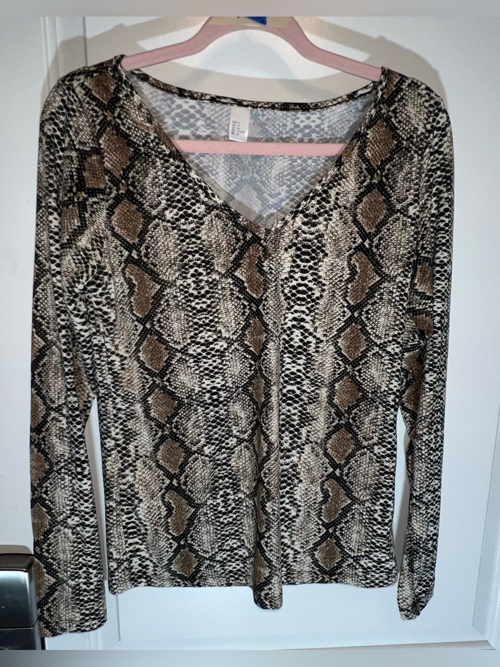 Snakeskin Print Shirt. Size: M. Asking: $15.